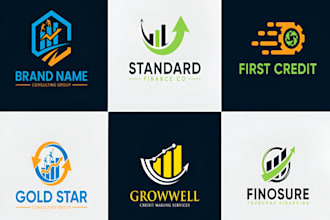 design credit repair accounting, tax, business consulting and financial logo