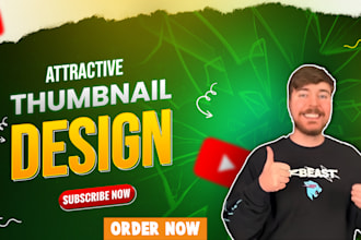 design an amazing  youtube thumbnail design in 2 hour