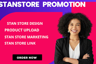 do stan store marketing, digital product upload and stan store design