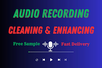 clean enhance and remove noise from your audio