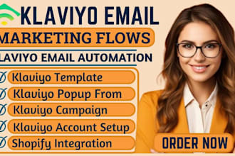 setup klaviyo email marketing, klaviyo flows, email campaign or email automation