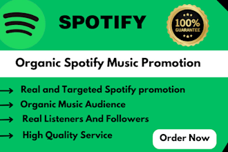 do organic spotify album promotion, spotify music promotion