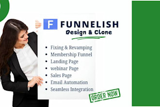 clone advertorial and product sales page on funnelish