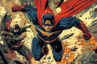 transform your ideas into superhero comic cover art