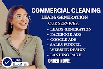 create commercial cleaning leads, house cleaning leads, cleaning sales funnel