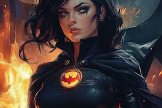 draw a cover art or comic cover art