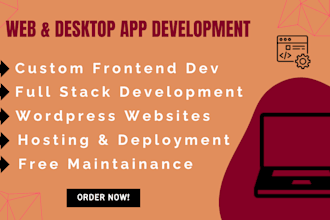 provide custom full stack web development with hosting and deployment