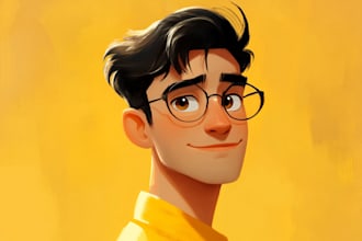 draw couple or family yellow cartoon characters in 24 hours