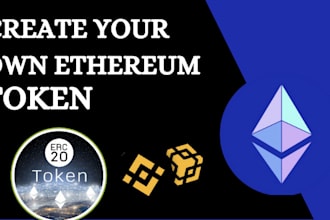 create your custom crypto token on ethereum ,bsc  , or polygon