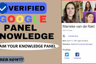 create a verified and approved google knowledge panel