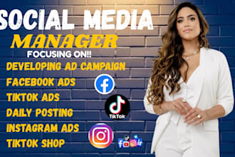 manage your social media accounts to reach target audience and drive sales