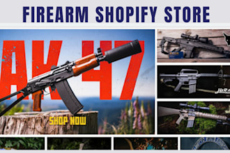 design firearm website firearm store gun website ammunition website shopifystore