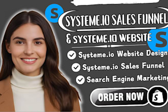 design systeme io sales funnel, saas landing page, systeme io website, funnelish
