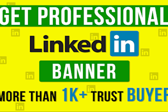 create professional linkedin banner design for followers, profile optimization
