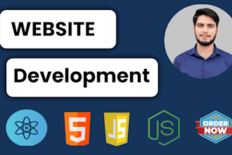 do custom website development html as full stack front end react js developer