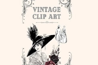 draw awesome vintage line art or engraving illustration logo