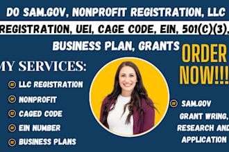 do sam gov, nonprofit registration, llc registration, uei, cage code, ein, 501c3