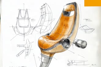develop industrial and product design concept by sketches