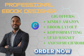 do ebook, pdf, lead magnet, ebook layout designs with canva