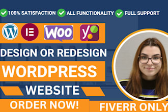 build wordpress website development, business website or wordpress blog website