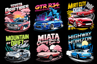 do amazing your dream car illustration for you t shirt