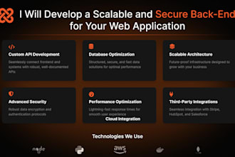 help to develop a scalable and secure backend for your web application