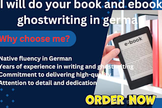 do your book and ebook ghostwriting in german