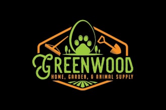 make unique home garden and animal logo