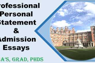 edit personal statements, admission essays, sop, proposals