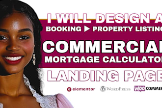 mortgage landing page, calculator, wordpress commercial mortgage landing page