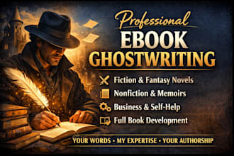 be fiction ebook ghostwriter, fantasy book ghostwriter, ghost writer for KDP