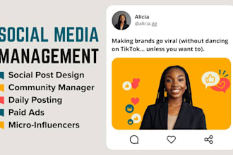 be your social media manager, grow tiktok shop virtual assistant content creator
