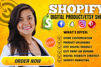 do shopify digital product store, etsy print on demand, etsy digital product