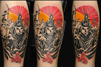 create japanese or oriental tattoo design for you