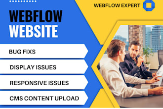 fix webflow issues, bugs , optimize or edit webflow site