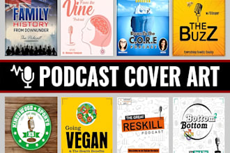 do a unique podcast cover art and itunes podcast logo professionally