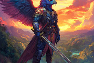 create a d and d character art and dnd art