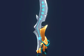 do 3d weapons modeling, guns, medieval weapons, armor and items for game