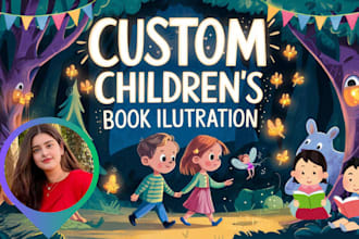 create children book illustration in whimsical art style