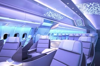 classic interior aircraft render, furniture chair, airplane, 3d flight simulator
