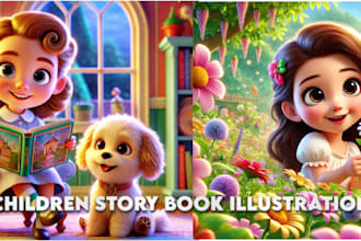 illustrate children story book illustration kids book children book picture book
