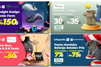 create premium quality web banner designs for you