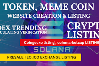 fast token listing coin ico dex presale listing on top exchange coingecko cmc