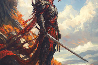 do unique fantasy character art inspired by your novel