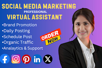 be your all social media marketing manager, facebook virtual assistant