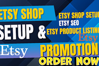 do etsy shop setup expert  digital products and pod SEO