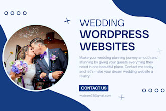 design, clone beautiful wedding wordpress website