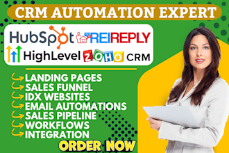 hubspot automation zoho crm integration cinc rei reply gohighlevel drip campaign
