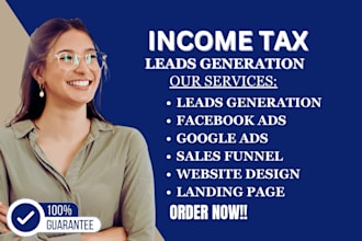 generate income tax leads tax finance leads income tax website tax website