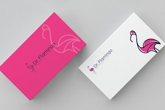 design a minimalist flamingo logo for your healthcare center
